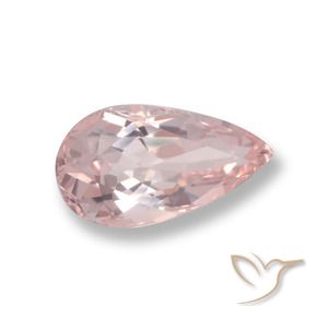 Morganite Rosa medio-chiaro naturale da 0.84 ct, Forma a pera, VVS-VS