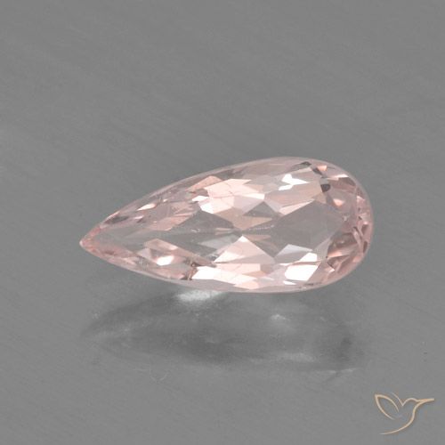 0.77ct Naturale Rosa chiaro Morganite, Forma a pera, VVS-VS