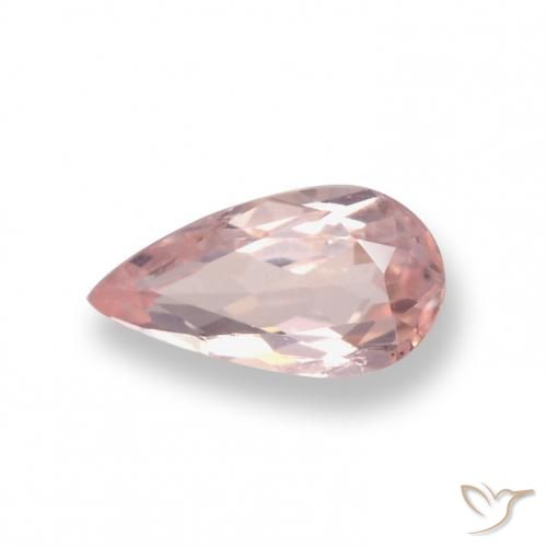 Morganite naturale rosa da 0,54 ct, taglio a pera, VVS-VS