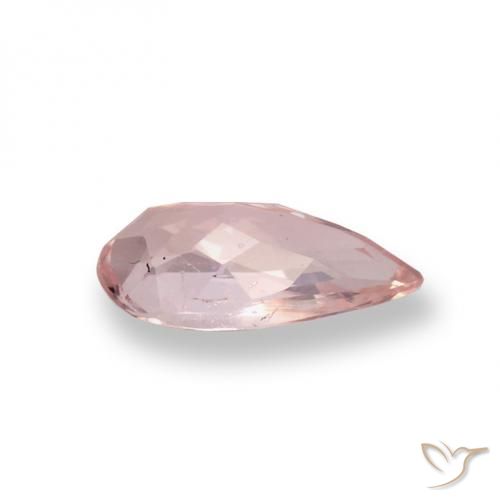 Morganite naturale rosa da 0,54 ct, taglio a pera, VVS-VS