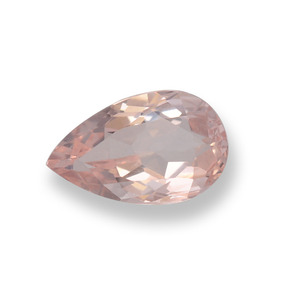 Morganite Rosa chiaro naturale da 0.62 ct, Forma a pera, VVS