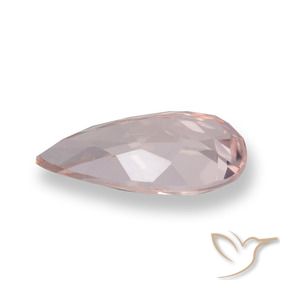 Morganite Rosa medio naturale da 0.93 ct, Forma a pera, VVS