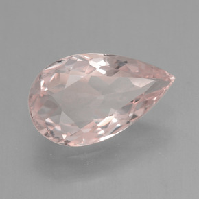 Morganite Rosa chiaro naturale da 0.74 ct, Forma a pera, VVS
