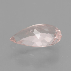 Morganite Rosa chiaro naturale da 0.74 ct, Forma a pera, VVS