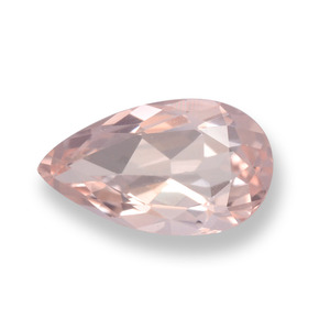 Morganite naturale rosa da 0,78 ct, taglio a pera, VVS