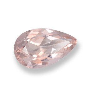 Morganite naturale rosa da 0,78 ct, taglio a pera, VVS