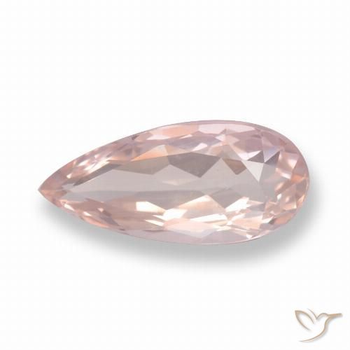 Morganite rosa fenicottero naturale da 1.03 ct, Forma a pera, VVS