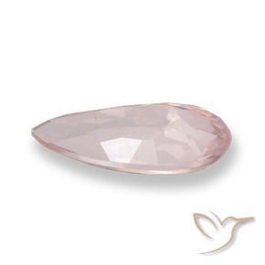 Morganite rosa fenicottero naturale da 1.03 ct, Forma a pera, VVS