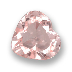 Morganite naturale rosa da 0,79 ct, a forma di cuore, VVS-VS