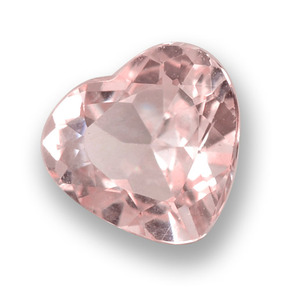 Morganite naturale rosa da 0,79 ct, a forma di cuore, VVS-VS