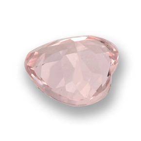 Morganite naturale rosa da 0,79 ct, a forma di cuore, VVS-VS