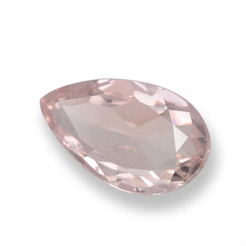 Morganite Tono rosa corallo naturale da 0.79 ct, Forma a pera, VVS-VS