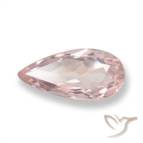 Morganite Rosa medio naturale da 1.01 ct, Forma a pera, VVS-VS