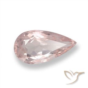 Morganite rosa fenicottero naturale da 0.94 ct, Forma a pera, VS