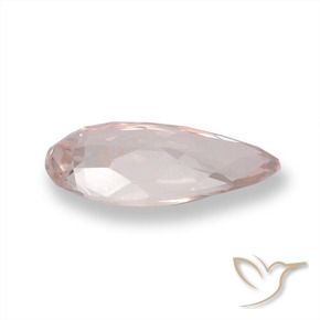 Morganite Rosa chiaro naturale da 0.92 ct, Forma a pera, VVS