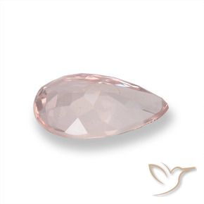 Morganite Rosa medio naturale da 0.84 ct, Forma a pera, VVS-VS