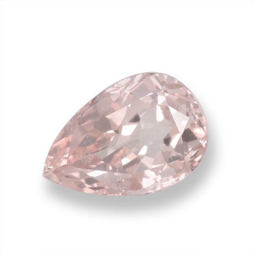 Morganite rosa fenicottero naturale da 0.94 ct, Forma a pera, VVS-VS