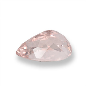 Morganite rosa fenicottero naturale da 0.94 ct, Forma a pera, VVS-VS