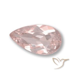 Morganite Rosa medio naturale da 1.03 ct, Forma a pera, VS