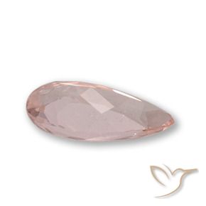 Morganite Rosa medio naturale da 1.03 ct, Forma a pera, VS