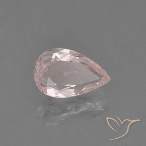 Morganite naturale rosa da 0,63 ct, taglio a pera, VVS-VS