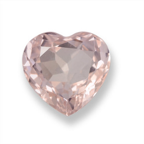 Morganite Rosa chiaro naturale da 1.22 ct, A forma di cuore, VS