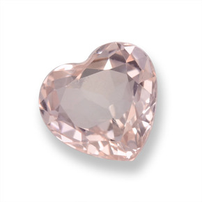 Morganite Rosa chiaro naturale da 1.22 ct, A forma di cuore, VS