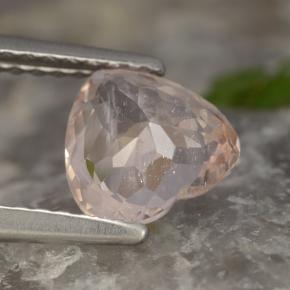 Morganite naturale rosa da 1,13 ct, a forma di cuore, VS