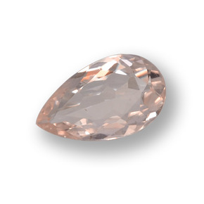 Morganite naturale rosa da 0,62 ct, taglio a pera, VVS-VS