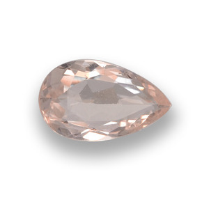 Morganite naturale rosa da 0,62 ct, taglio a pera, VVS-VS