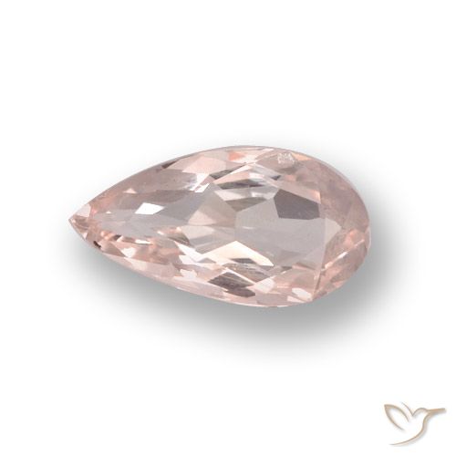 0.69ct Naturale Rosa medio Morganite, Forma a pera, VVS-VS