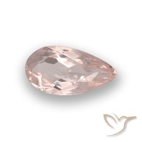 Morganite Rosa medio naturale da 0.69 ct, Forma a pera, VVS-VS