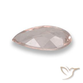 Morganite rosa fenicottero naturale da 0.57 ct, Forma a pera, VVS-VS