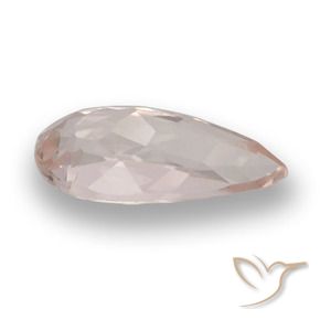 Morganite Rosa chiaro naturale da 0.71 ct, Forma a pera, VS