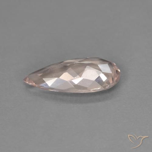Morganite Medium Light-Pink naturale da 0.90 ct, Forma a pera, VVS