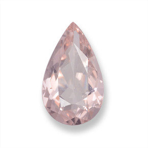 Morganite naturale rosa da 0,74 ct, taglio a pera, VVS