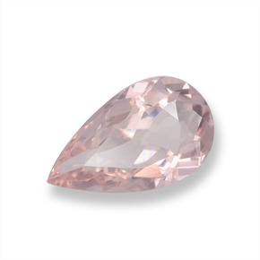 Morganite naturale rosa da 0,74 ct, taglio a pera, VVS