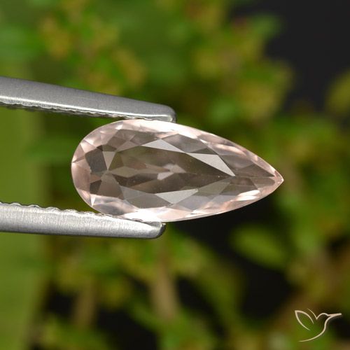 0.70ct Naturale Rosa medio-chiaro Morganite, Forma a pera, VVS-VS
