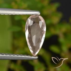 Morganite Rosa medio-chiaro naturale da 0.70 ct, Forma a pera, VVS-VS