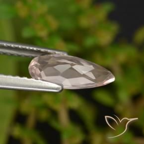 Morganite Rosa medio-chiaro naturale da 0.70 ct, Forma a pera, VVS-VS