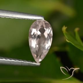Morganite Rosa medio naturale da 0.74 ct, Forma a pera, VVS-VS