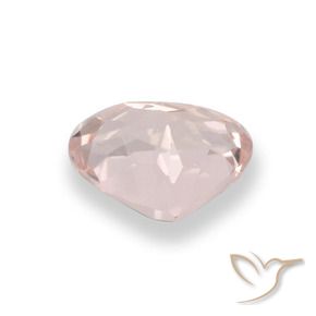 Morganite Rosa Corallo Chiaro naturale da 0.76 ct, Forma a pera, VVS-VS