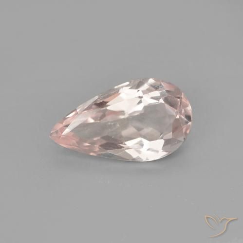 Morganite Rosa medio naturale da 0.74 ct, Forma a pera, VVS-VS
