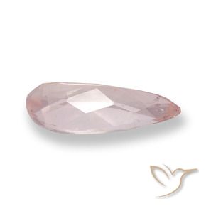 Morganite rosa fenicottero naturale da 0.76 ct, Forma a pera, VS