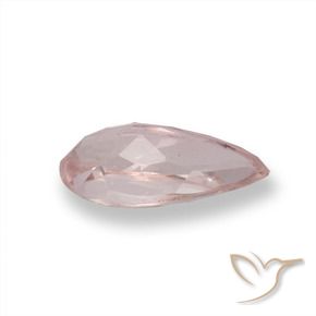 Morganite Rosa chiaro naturale da 0.71 ct, Forma a pera, VS