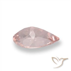 Morganite Rosa medio naturale da 0.65 ct, Forma a pera, VS