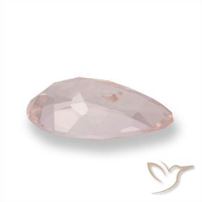 Morganite rosa fenicottero naturale da 0.76 ct, Forma a pera, VVS-VS