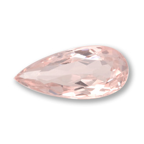 Morganite naturale rosa da 1,05 ct, taglio a pera, VVS