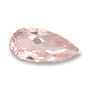 Morganite naturale rosa da 1,05 ct, taglio a pera, VVS