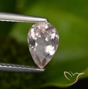 Morganite Rosa medio naturale da 0.90 ct, Forma a pera, VS